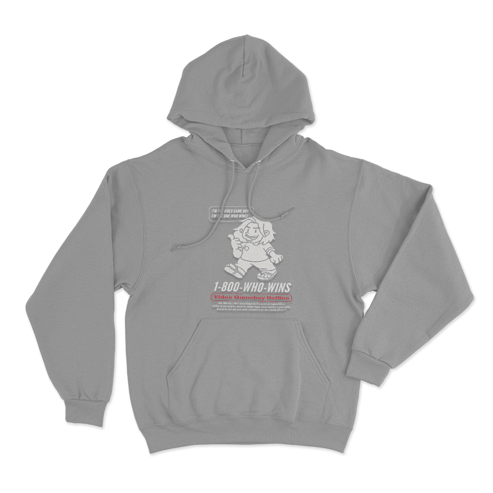 Game Grumps - Videogame Boy Hotline Unisex Hoodie Grey Game Grumps Videogame Boy Hotline Unisex Hoodie Grey