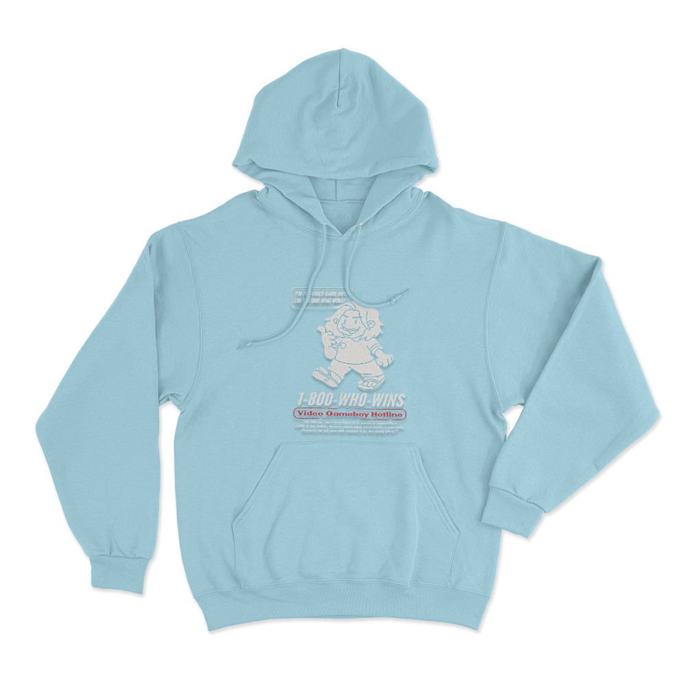 Game Grumps - Videogame Boy Hotline Unisex Hoodie Sky Blue Game Grumps Videogame Boy Hotline Unisex Hoodie Sky Blue