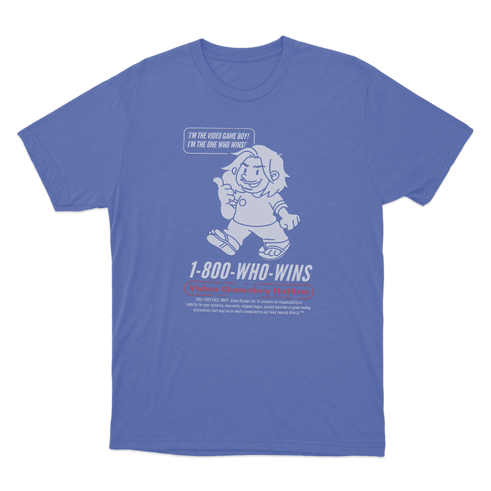 Game Grumps - Videogame Boy Hotline Unisex T Shirt Blue Game Grumps Videogame Boy Hotline Unisex T Shirt Blue