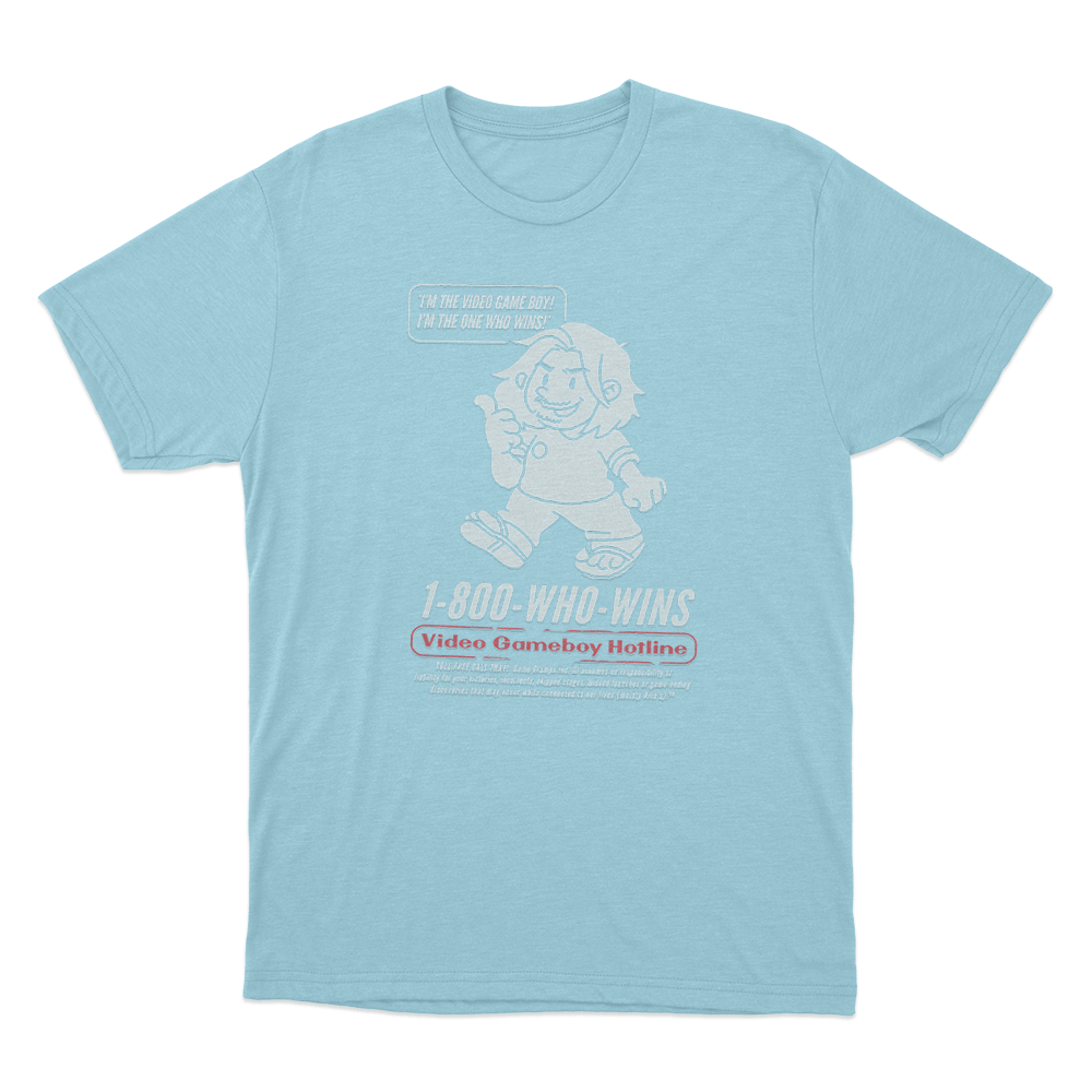 Game Grumps - Videogame Boy Hotline Unisex T Shirt Sky Blue Game Grumps Videogame Boy Hotline Unisex T Shirt Sky Blue
