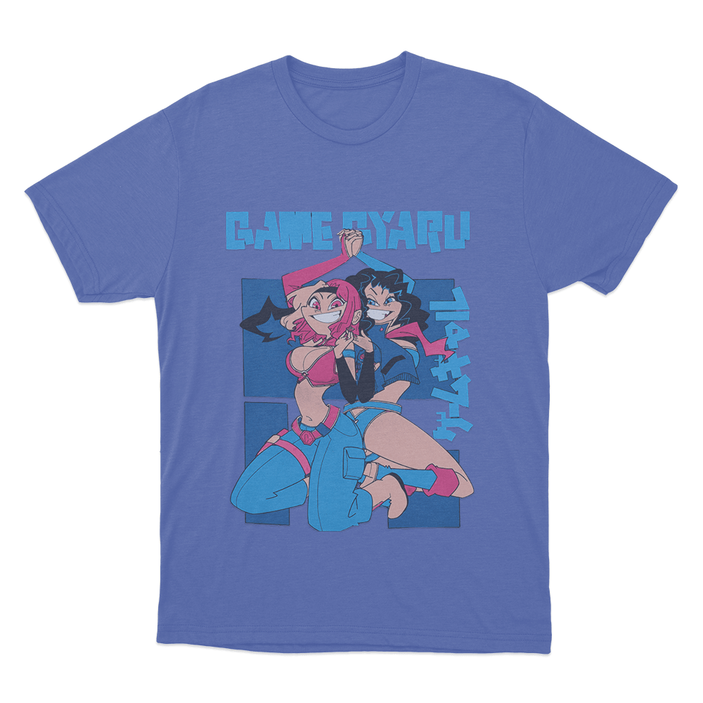 Game Gyaru - “Back to Back” Unisex T Shirt Blue Game Gyaru Back to Back Unisex T Shirt Blue