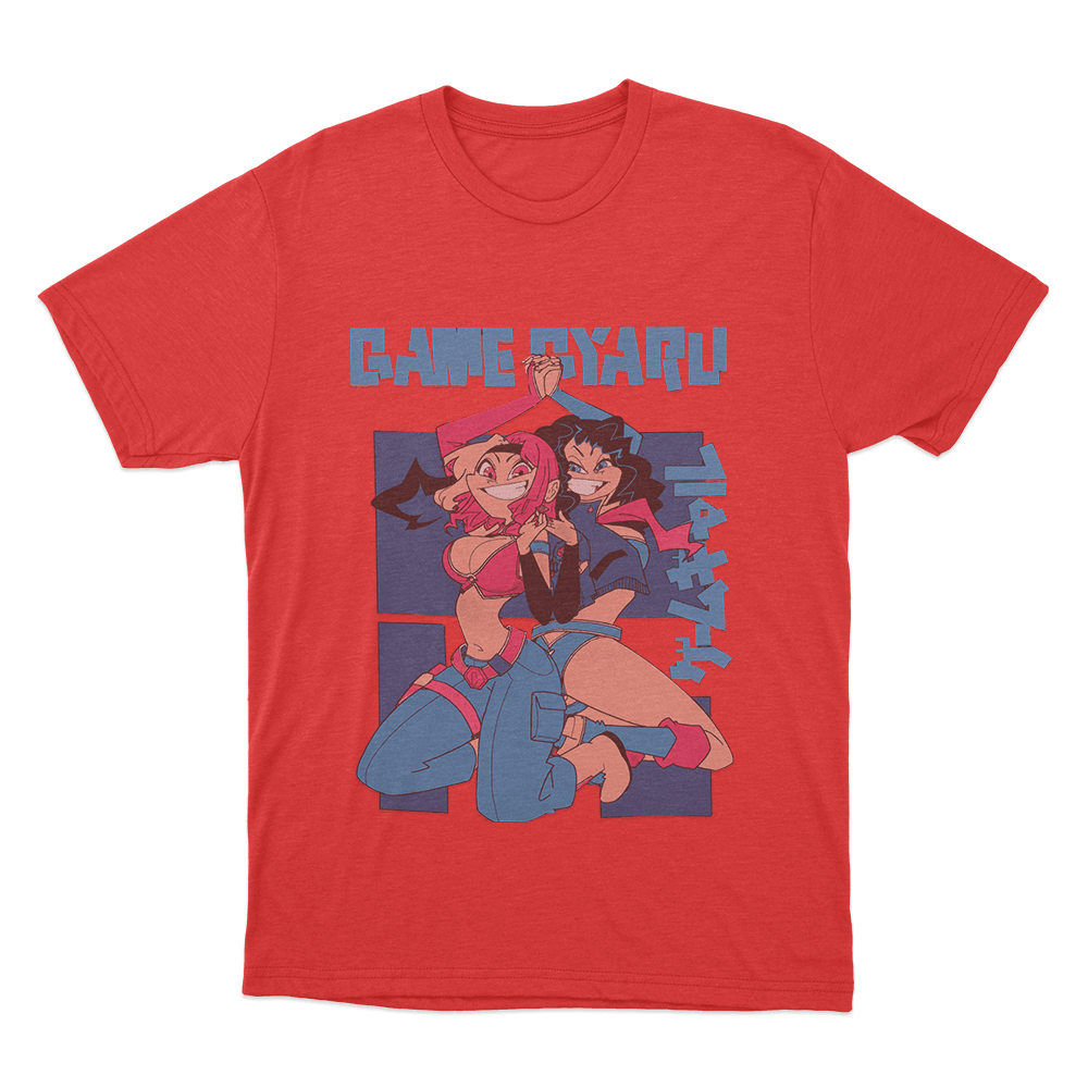 Game Gyaru - “Back to Back” Unisex T Shirt Red Game Gyaru Back to Back Unisex T Shirt Red