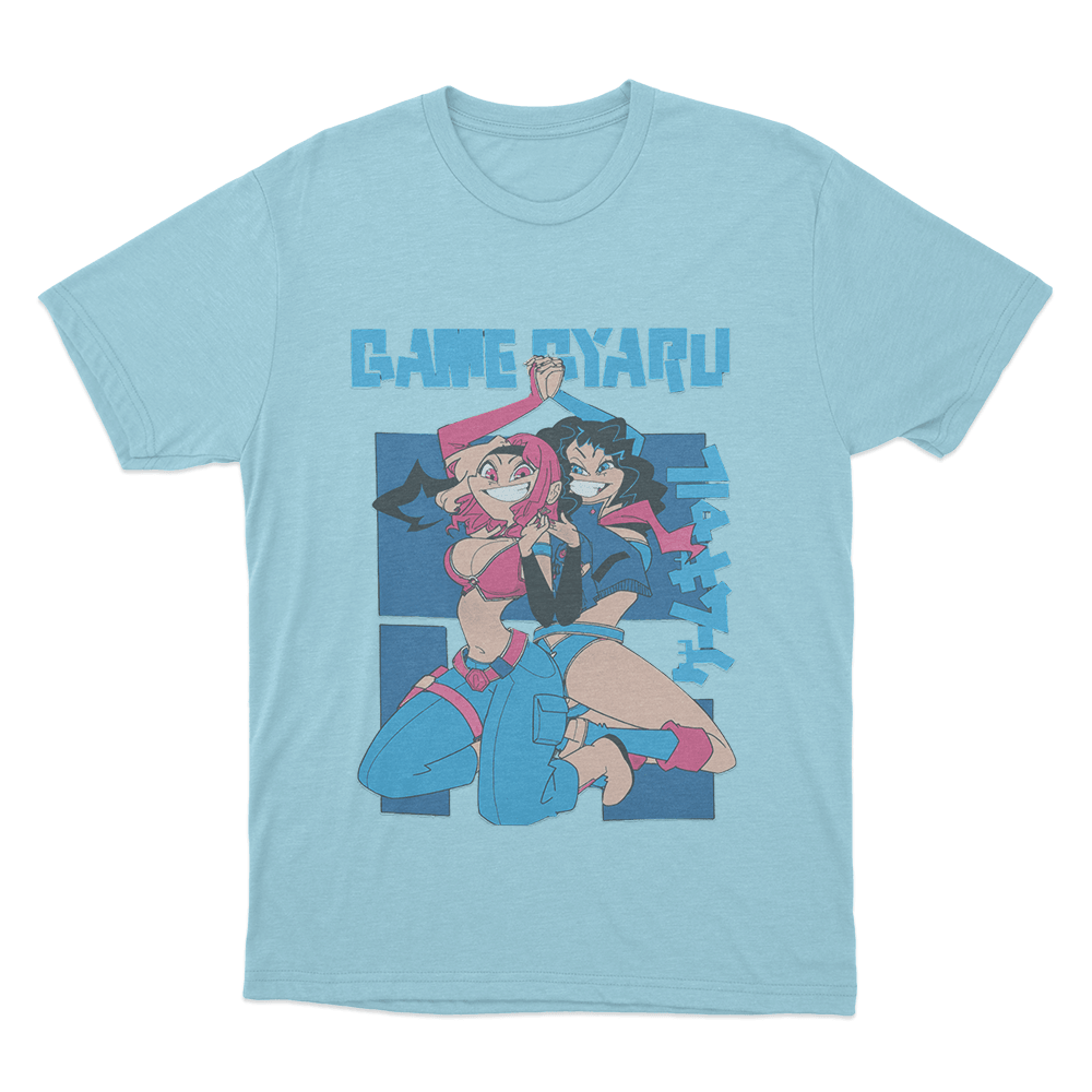 Game Gyaru - “Back to Back” Unisex T Shirt Sky Blue Game Gyaru Back to Back Unisex T Shirt Sky Blue