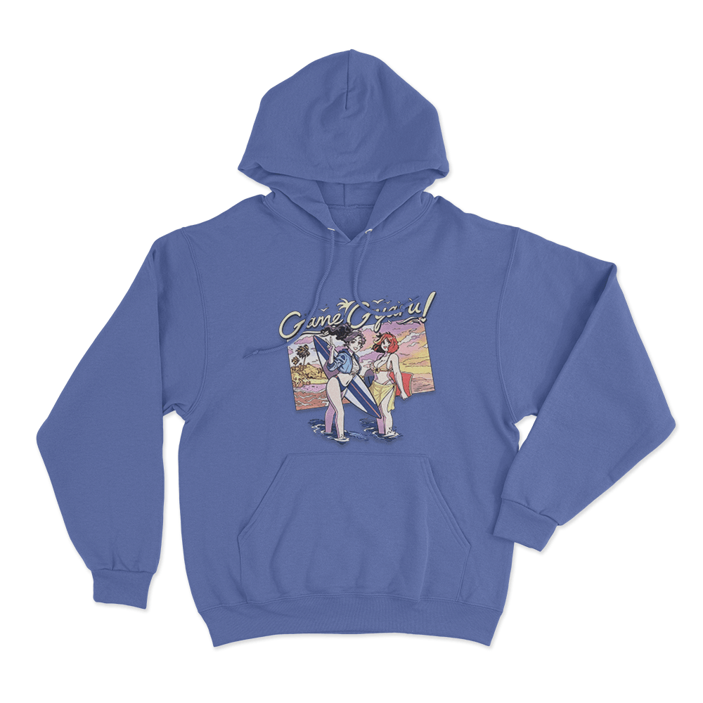 Game Gyaru - City Pop Unisex Hoodie Blue Game Gyaru City Pop Unisex Hoodie Blue