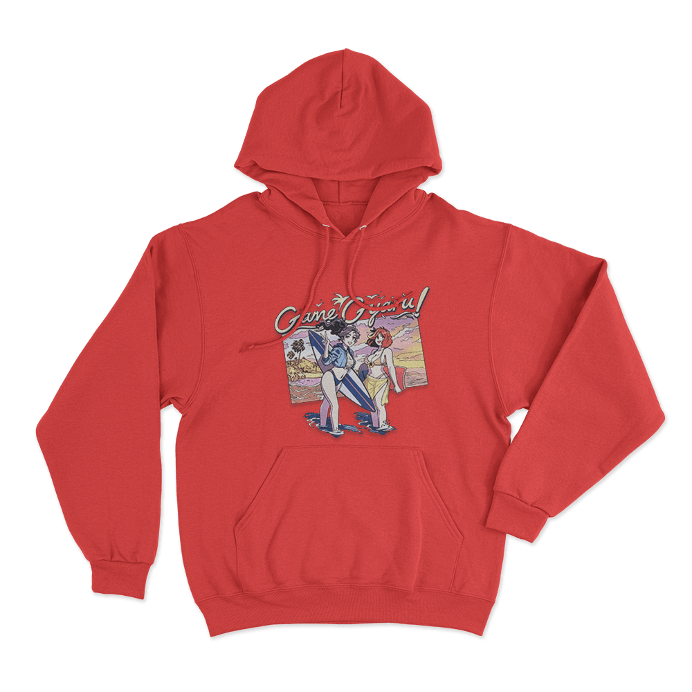 Game Gyaru - City Pop Unisex Hoodie Red Game Gyaru City Pop Unisex Hoodie Red