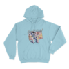 Game Gyaru City Pop Unisex Hoodie Sky Blue