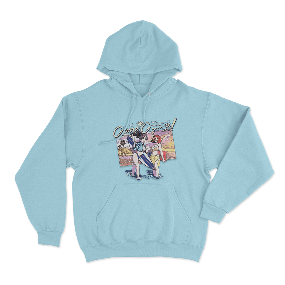 Game Gyaru - City Pop Unisex Hoodie Sky Blue Game Gyaru City Pop Unisex Hoodie Sky Blue