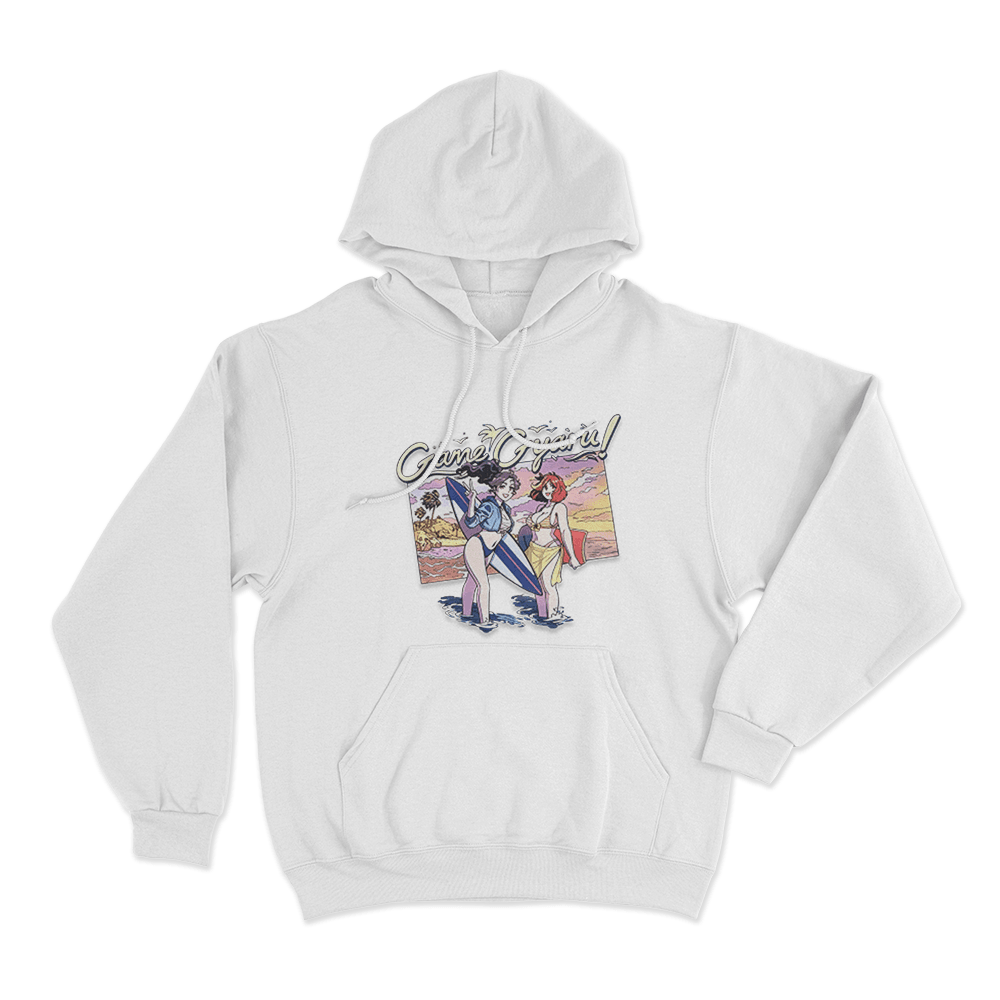 Game Gyaru - City Pop Unisex Hoodie White Game Gyaru City Pop Unisex Hoodie White